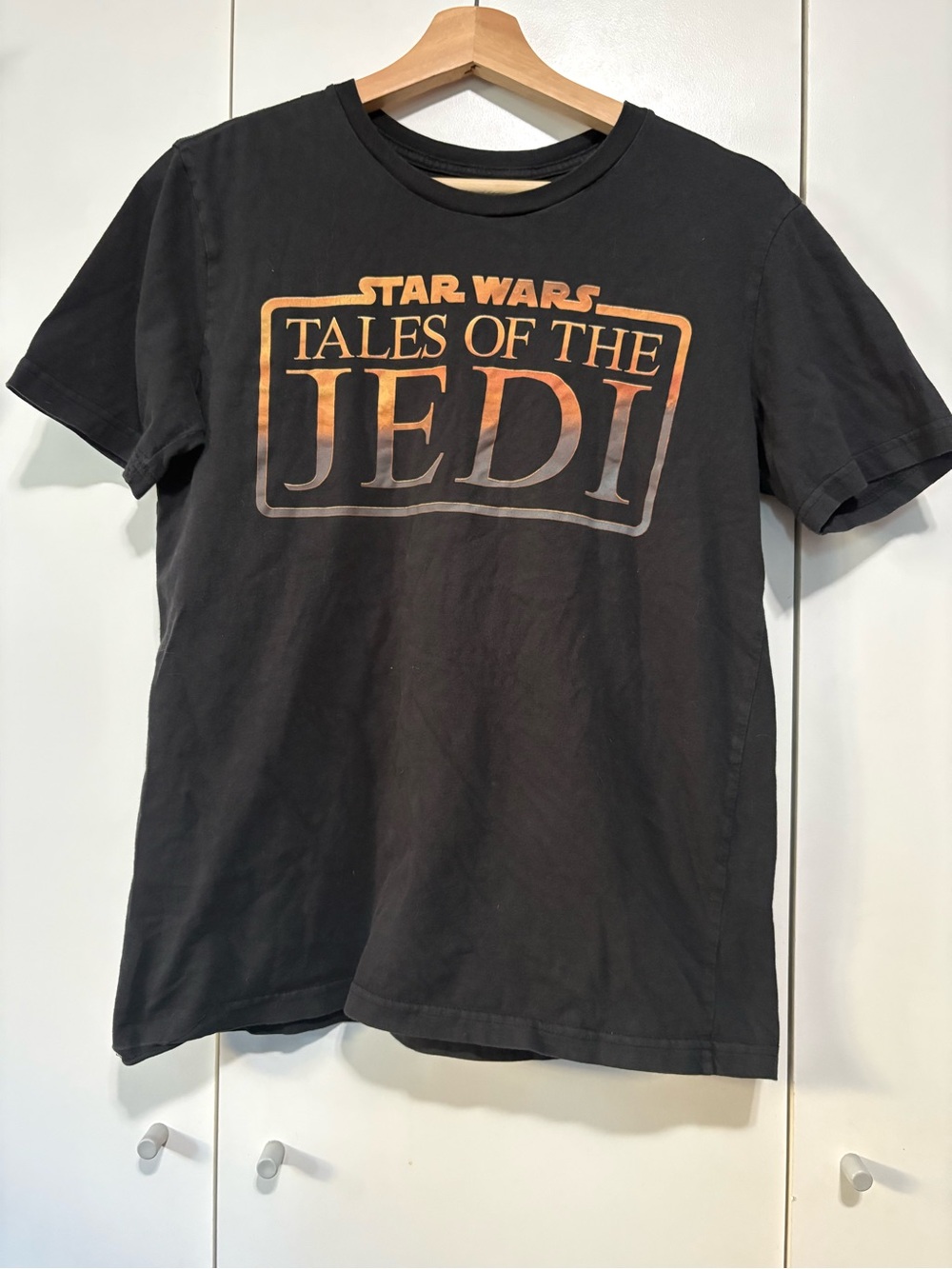 Disney Star Wars Black Tee with White Interior Logo Print
